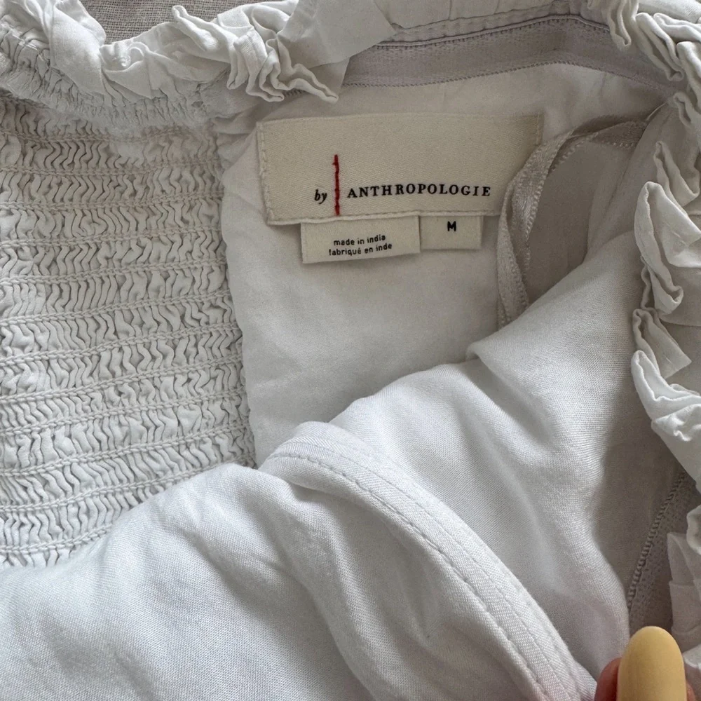 Anthropologie White Strapless Pleated Corset Top – Size M - Picture 4 of 4